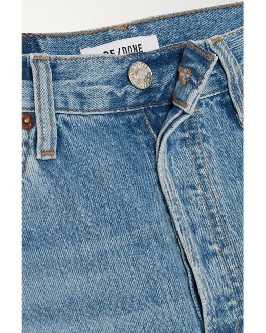 Re/done Blue 90S Loose Hoch Sitzende Jeans Mit Geradem Bein