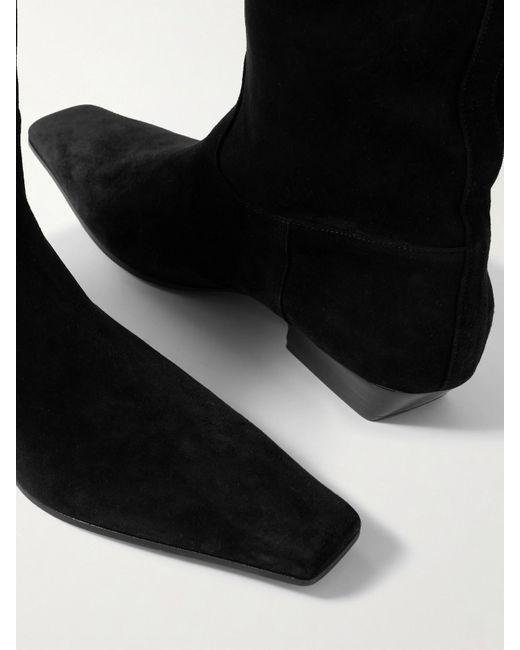 Bottes En Daim Marfa Khaite en coloris Black
