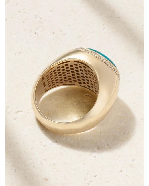 Jacquie Aiche Blue 14-Karat, And Diamond Ring