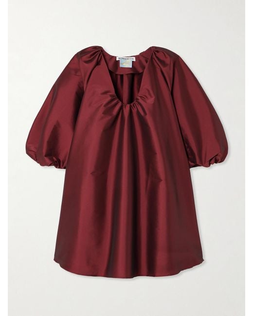 BERNADETTE George Gathered Taffeta Mini Dress