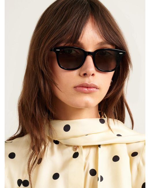 Barton Perreira Green Cecil D-Frame Acetate Sunglasses