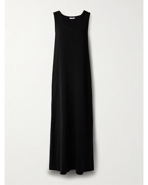 The Row Black Tetzi Cotton Maxi Dress