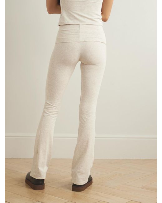 Pantalon À Taille Repliée En Jersey De Coton Stretch, Neutral Skims en coloris Natural