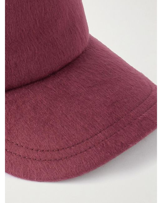 Gabriela Hearst Red Zed Brushed-Silk And Cashmere-Blend Baseball Cap
