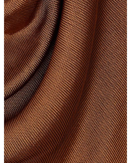 Altuzarra Brown Milda Draped Knitted Maxi Dress