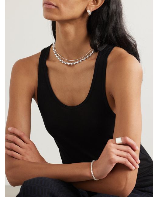 Loren Stewart White Clyde Sterling Necklace