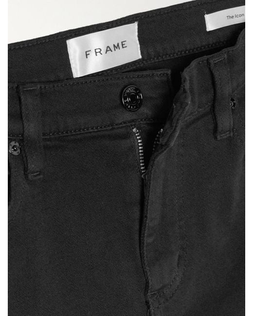 FRAME Black The Icon Low-Rise Bootcut Jeans