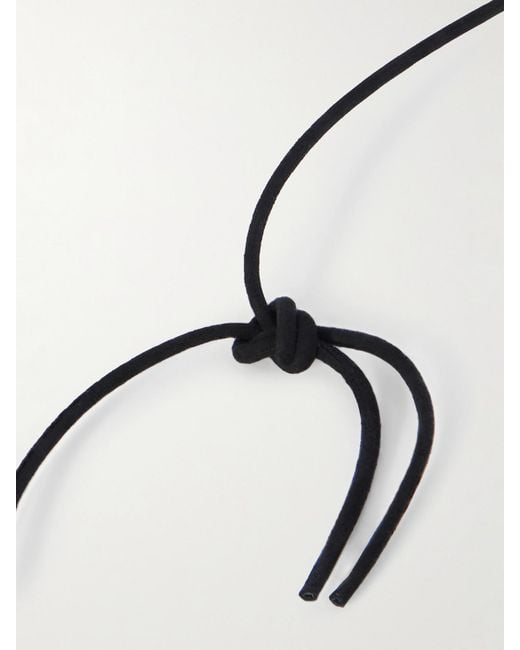 Agmes Natural Baroque Ilona Recycled Sterling, Suede And Pearl Necklace