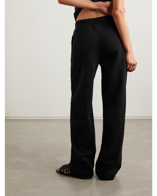 Pantalon Droit En Jersey De Coton Mélangé Classic, Onyx Skims en coloris Black