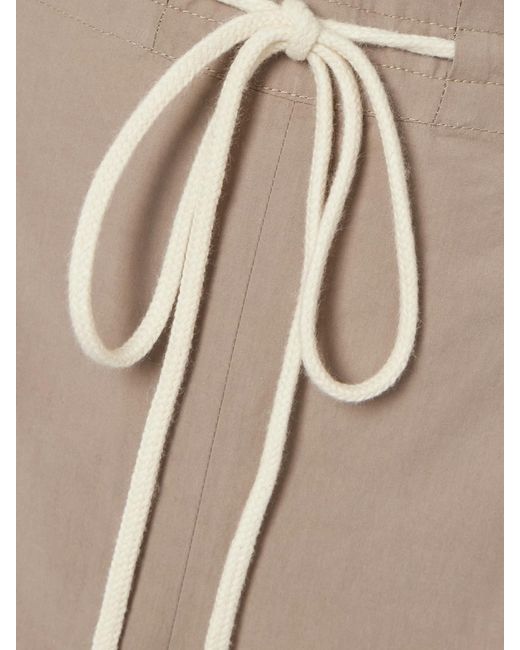 Maria McManus Natural Rope-Trimmed Organic Cotton-Poplin Wide-Leg Pants