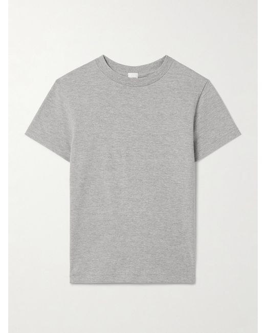 Re/done Gray Hanes Classic Cotton-Jersey T-Shirt