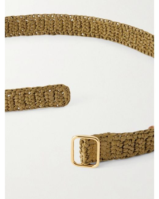 DEHANCHE Metallic Mako Raffia-Effect Belt