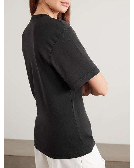 Lemaire Black T-Shirt Aus Biobaumwoll-Jersey