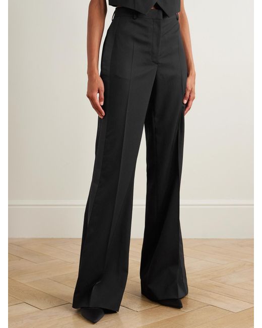 Stella McCartney Black Wool-Twill Flared Pants