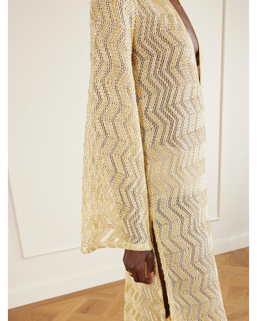 Missoni Natural Mare Metallic Crochet-Knit Coverup