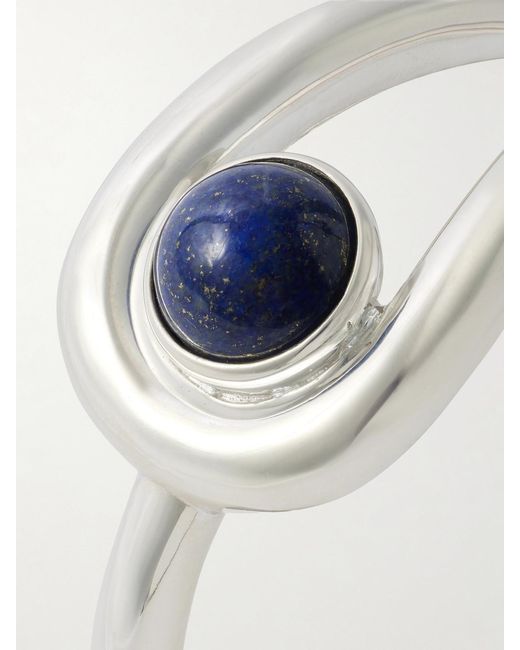 Agmes Blue Becky Recycled Sterling Lapis Lazuli Cuff