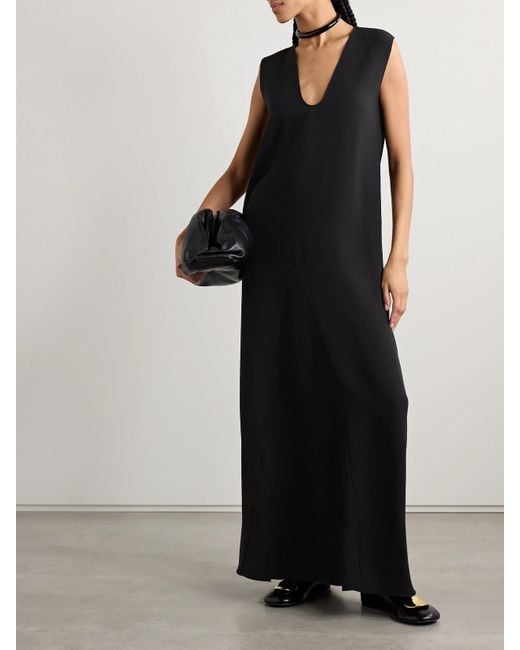 FFORME Black Mattie Maxikleid Aus Seiden-Crêpe