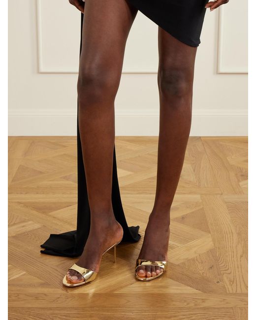 Paris Texas Natural Lidia 70 Metallic Leather Sandals