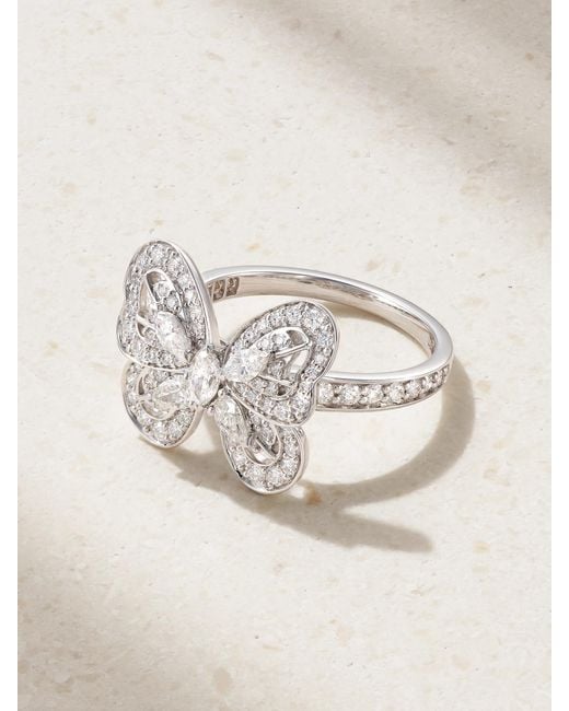 De Beers London Natural Portraits Of Nature Butterfly 18-Karat Diamond Ring