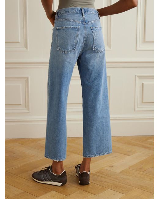 Agolde Blue Ren High-Rise Wide-Leg Jeans
