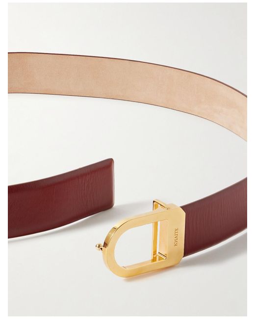 Khaite Brown Saddle Leather Belt