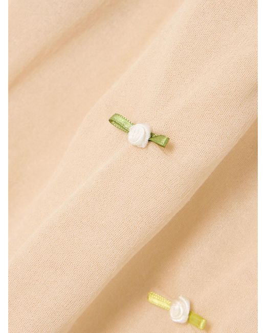 Siedres Natural Teti Appliquéd Knitted Tank