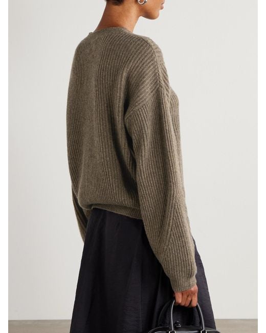 LeKasha Natural Palermo Pullover Aus Geripptem Biokaschmir