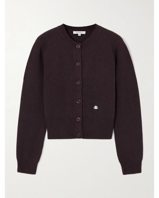 J.W. Anderson Blue Cardigan Aus Wolle Mit Stickerei