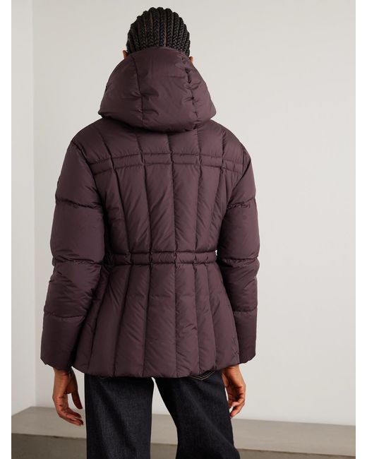 Moncler Purple Estom Hooded Quilted Shell Down Jacket
