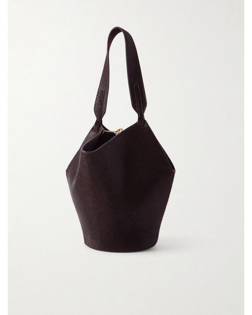 Khaite Purple Lotus Calf Hair Mini Bag