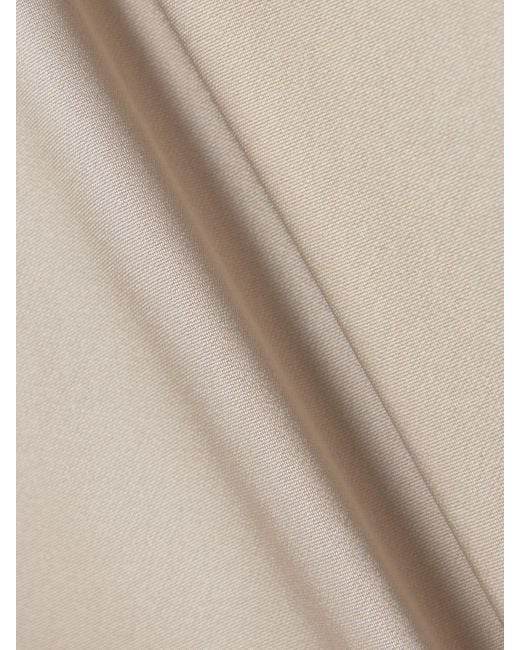 Brunello Cucinelli Natural Silk-Satin Blouse