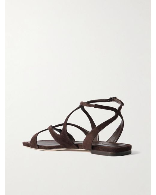 Jimmy Choo Brown Ayla Suede Sandals