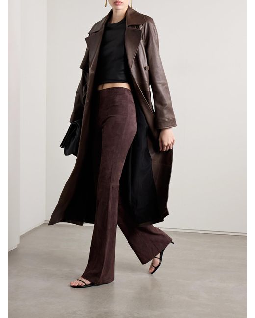 Stouls Brown Gégé Suede Flared Pants