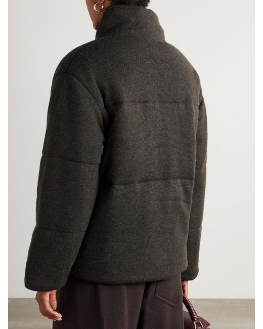 LeKasha Black Dillon Padded Organic Cashmere Jacket