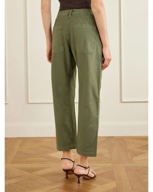 Citizens of Humanity Green Winslow Utility Cotton Straight-Leg Pants