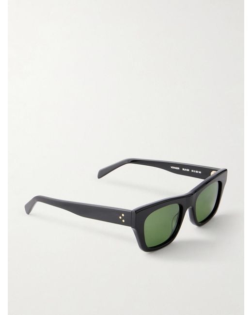 Matteau Green Voyager Square-Frame Acetate Sunglasses