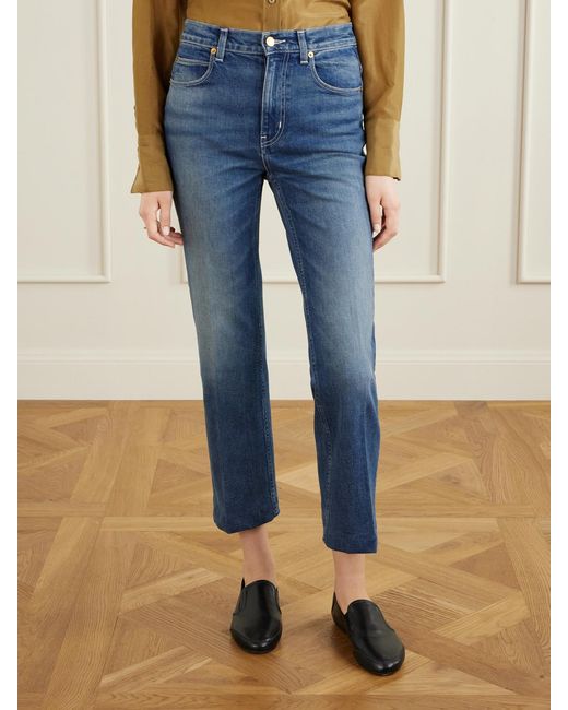 Jamie Haller Blue Kenickie Mid-Rise Straight-Leg Jeans
