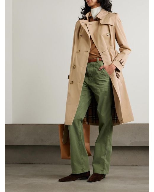 Burberry Natural Chelsea Long Trenchcoat Aus Biobaumwollgabardine