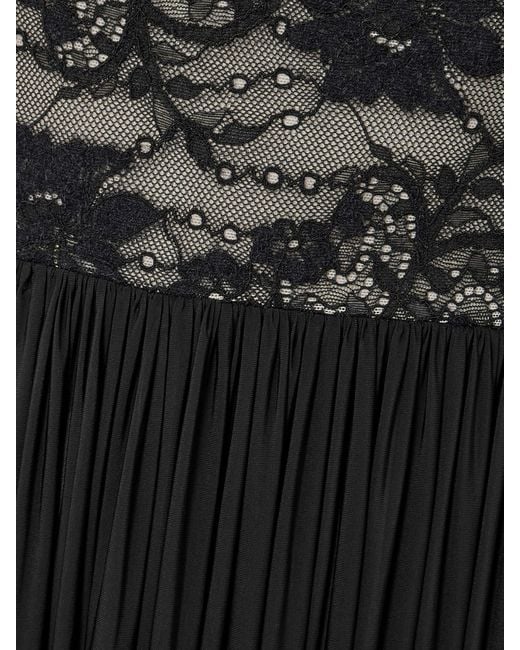 Zimmermann Black Off-The-Shoulder Lace-Trimmed Gathered Stretch-Jersey Maxi Dress