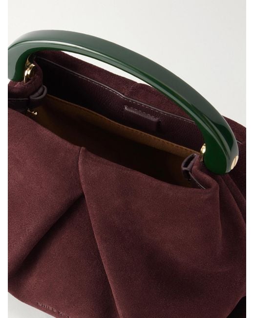 Dries Van Noten Red Suede Clutch