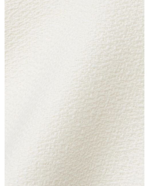 Gucci White Wool-Blend Tweed Mini Skirt