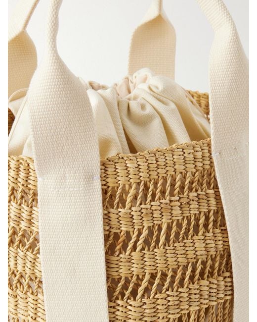 Muuñ Natural Mixy Raffia Bucket Bag