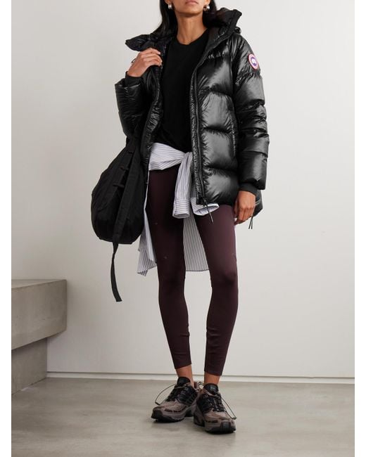 Canada Goose Black Cypress Hooded Quilted Shell Down Jacket