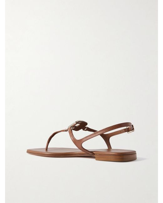 Roger Vivier Natural Viv By The Sea Embellished Leather Sandals