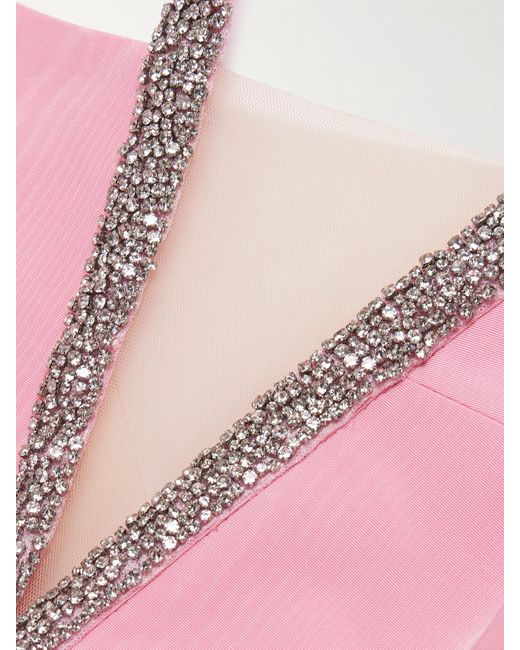 Robe Midi En Taffetas À Plis Et À Cristaux Amaro Rebecca Vallance en coloris Pink