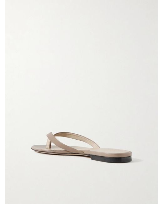 The Row Natural Flora Zehensandalen Aus Leder