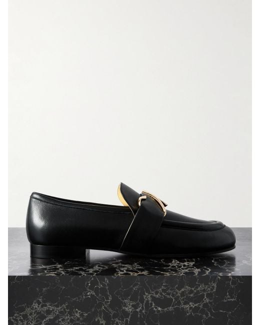 Proenza Schouler Black Monogram Loafers Aus Leder Mit Verzierung