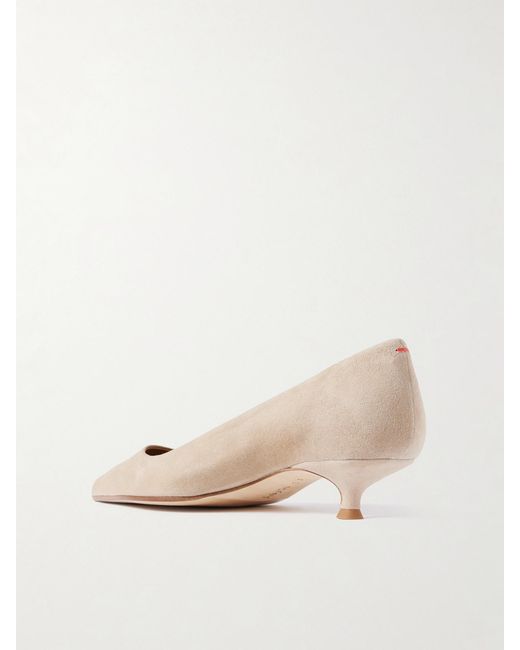 Aeyde Natural Cari Suede Pumps