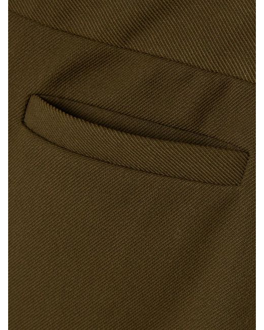 Burberry Green Twill Flared Pants