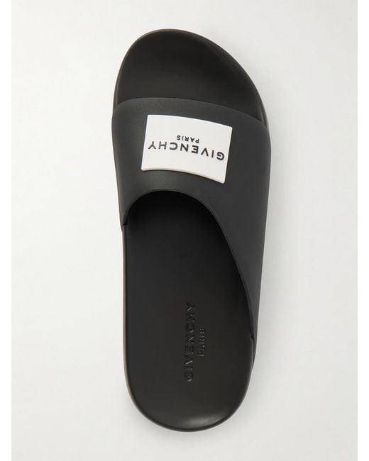 Givenchy Black Rubber Slides